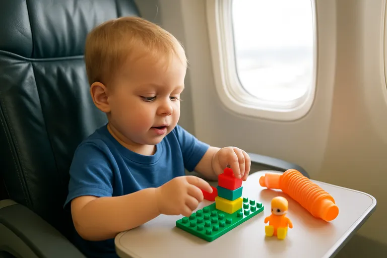 Speelgoed voor in het vliegtuig voor 2 jaar